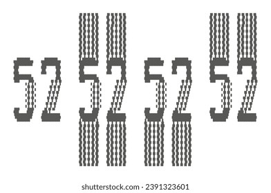 52 UAE National Day. Union Day of United Arab Emirates. Traditional Illustration. Vector Logo eps 10.