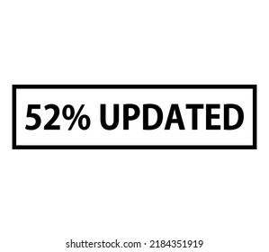 52% Updated Icon Label and Sign.perfect font and black color isolated white color background for stamp and other