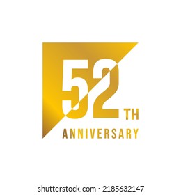 Plantilla de diseño de 52 años. ilustración de plantilla de vector