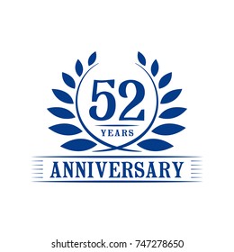 52 years anniversary logo template.