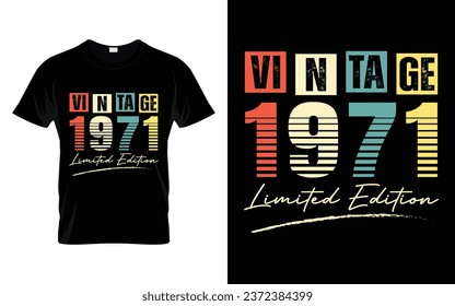 52 Years Old Vintage 1971 Limited Edition 52nd Birthday living legend t shirt