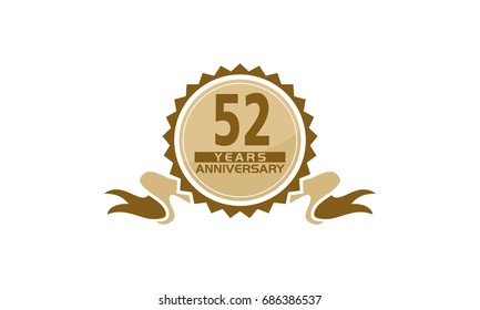 52 Years Ribbon Anniversary 