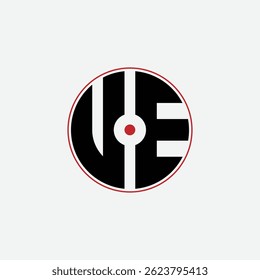 523 letra logo forma matemática geométrica aprendizaje educativo círculo elipse pistola objetivo espacio negativo U E