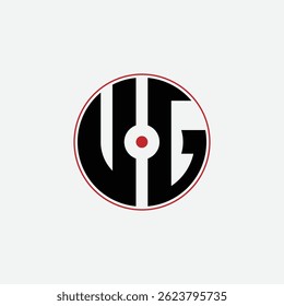 525 carta logotipo forma geométrica matemática educacional redondo círculo elipse arma alvo espaço negativo U G