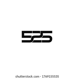 525 letras diseño original del logotipo del monograma