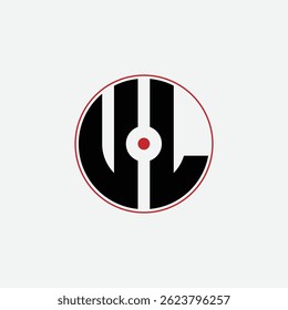 529 letra logo forma matemática geométrica aprendizaje educativo círculo elipse pistola blanco espacio negativo U L