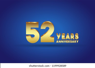 52th Anniversary numbers. background for anniversary
