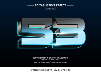 53 3D editable text effect template