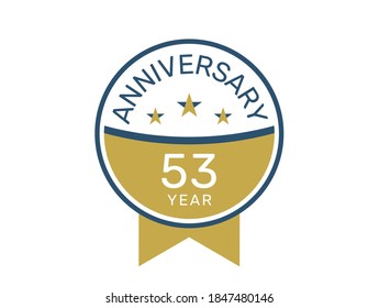 53 anniversary logo vector templates, 5 years anniversary design 