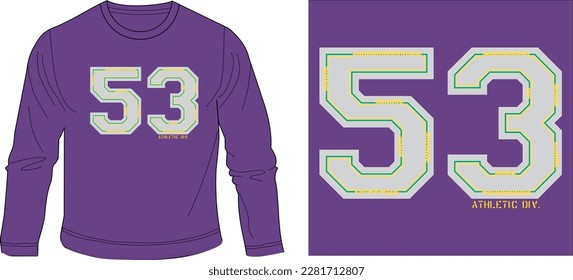 53 atletic div graphic design vector