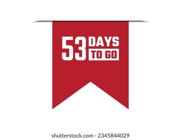 53 Tage zu gehen rote Banner-Design Vektorgrafik
