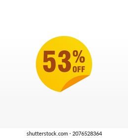 53 discount, Sales Vector badges for Labels, , Stickers, Banners, Tags, Web Stickers, New offer. Discount origami sign banner