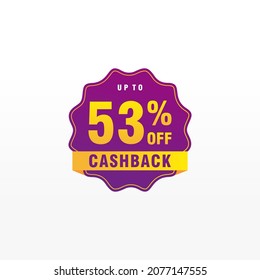 53 discount, Sales Vector badges for Labels, , Stickers, Banners, Tags, Web Stickers, New offer. Discount origami sign banner