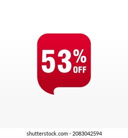 53 descuento, distintivos de vectores de venta para etiquetas, , pegatinas, banners, etiquetas, etiquetas, etiquetas web, nueva oferta. Banner de signo de origami de descuento