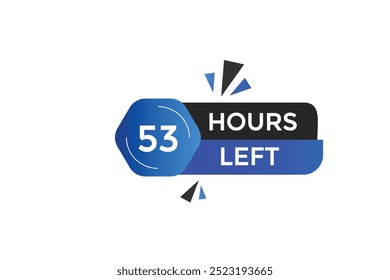 53 hours left, icon, stile, timer, countdown, clock, time,  background, template, 53 hours left, countdown, sticker, left banner, business, sale, label button
