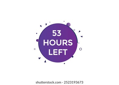 53 hours left, icon, stile, timer, countdown, clock, time,  background, template, 53 hours left, countdown, sticker, left banner, business, sale, label button
