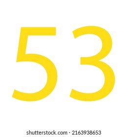 53 NUMBER SIMPLE CLIP ART VECTOR ILLUSTRATION