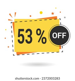 53 percent off. Vector design.
