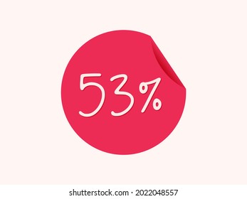 53 percent sticker, 53% image