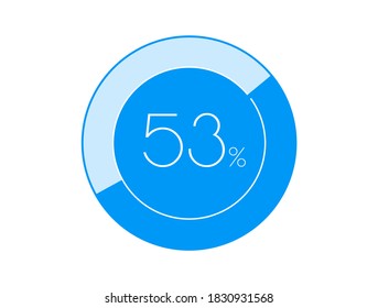 53 Percentage 53 Percentage Diagrams Infographic Stock Vector (Royalty ...