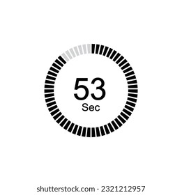 53 second timers Clocks, Timer 53 sec icon.