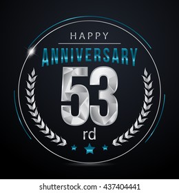 53 Silver anniversary logo, low poly design number