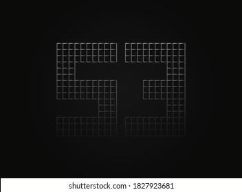 53 vector number made of metal chain link fence. For logo, brand label, design elements, application and more. 

