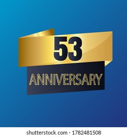 53 year anniversary celebration, vector design for celebrations, invitation cards and greeting cards