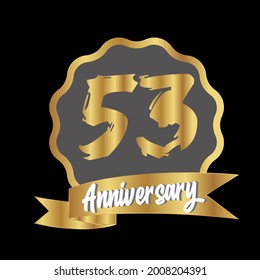 53 year anniversary celebration, vector design for celebrations, invitation cards and greeting cards