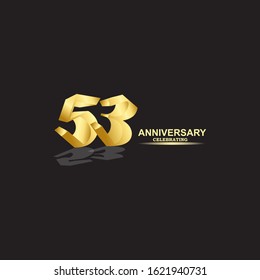 53 Year Anniversary Vector Template Design Illustration