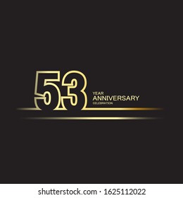 53 Year Anniversary Vector Template Design Illustration