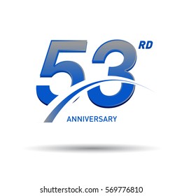 53 Years Anniversary Celebration Design.
