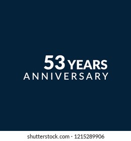 53 years anniversary celebration simple logo