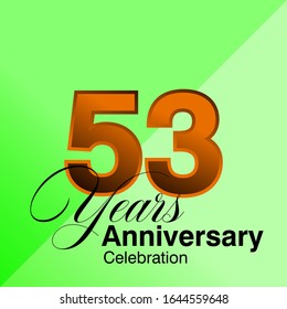 Ilustración de diseño de plantillas vectoriales de celebración de 53 años