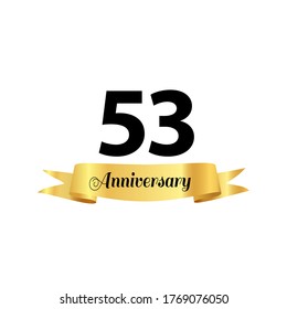 Ilustración de diseño de plantillas de vectores de celebración de 53 años