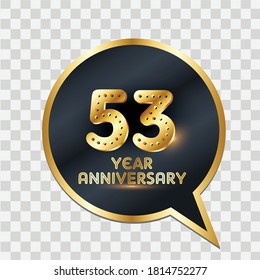 53 Years Anniversary Celebration Vector Template Design Illustration