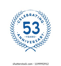 53 years design template. 53rd vector and illustration.