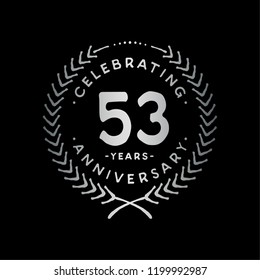 53 years design template. 53rd vector and illustration.