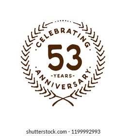 53 years design template. 53rd vector and illustration.