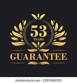 53 Years Guarantee Logo vector,  53 Years Guarantee sign symbol