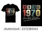 53 Years Old Vintage 1970 Limited Edition 53rd Birthday living legend t shirt