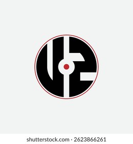 533 letter logo shape geometric math educational learning round circle ellipse gun target negative space U Z