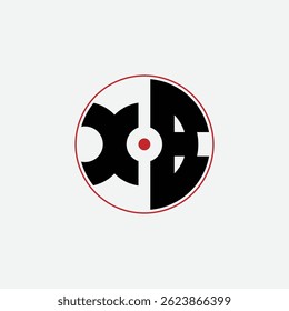 535 letra logo forma matemática geométrica aprendizaje educativo círculo elipse pistola blanco espacio negativo X B