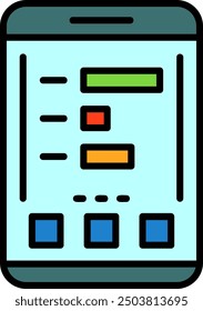 535 - Statistics Flat Vector Icon Design