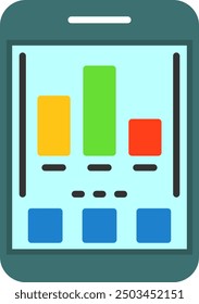 536 - Chart Line Filled Vector Icon Design