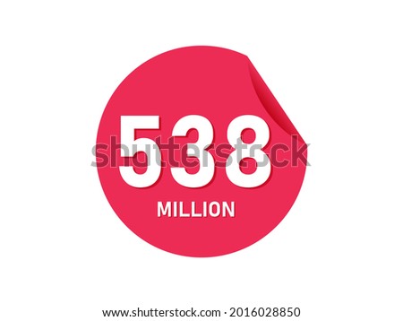 538 million texts on the white background