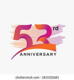 53rd anniversary logo vector design