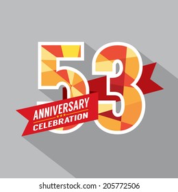 53rd Years Anniversary Celebration Design