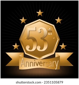 53th Anniversary Celebration Logo Vector