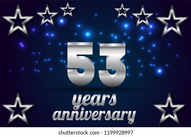 53th Anniversary numbers. background for anniversary
